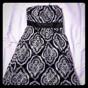 WHBM Black & Silver Cocktail Dress (4)